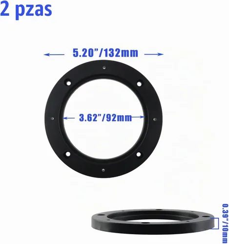 Vista 2 de 2 espaciadores de altavoces estéreo de 4 pulgadas de ABS de ajuste universal para coche, 0.4 pulgadas de profundidad