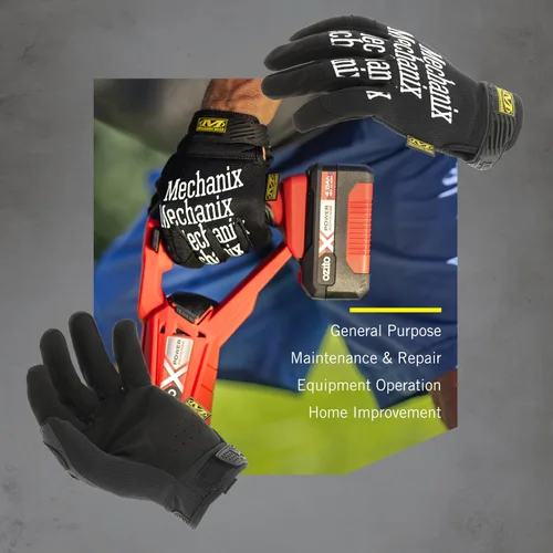 Vista 4 de Mechanix Wear Guantes de trabajo originales - Guantes de trabajo multiusos para exteriores - Ajuste seguro - Duraderos y lavables a máquina