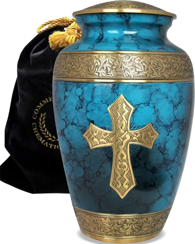 Vista 27 de Urna de cremación de cruz negra para cenizas hombre adulto – Urnas de cremación personalizadas para cenizas humanas, urnas decorativas para hombre