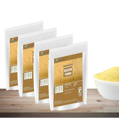 Vista 8 de Neotea Polvo de gelatina original en polvo de gelatina comestible puro perfecto para gelatinas, postres, pudines y más, gelatina premium de estándar