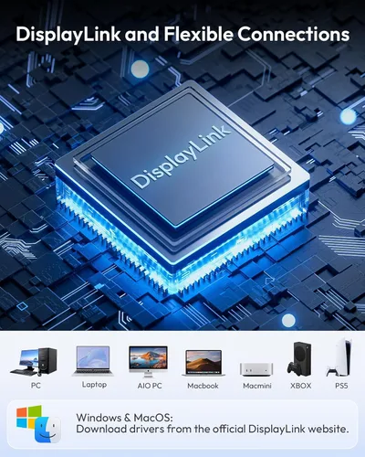 Vista 5 de Monitor portátil, doble monitor de pantalla táctil de 16 pulgadas