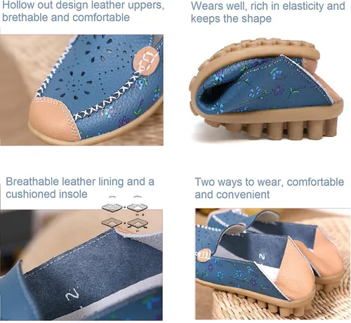 Vista 5 de VenusCelia Zapatos cómodos para caminar en barco para mujer