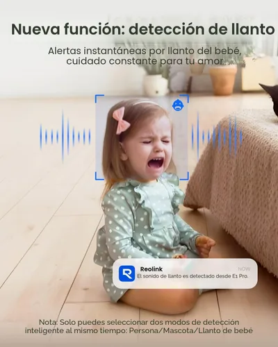 Vista 4 de REOLINK E1 Pro (negro) cámara PT de 3K Wi-Fi para interiores para monitoreo de bebés y mascotas, seguimiento automático, visión nocturna de 5MP