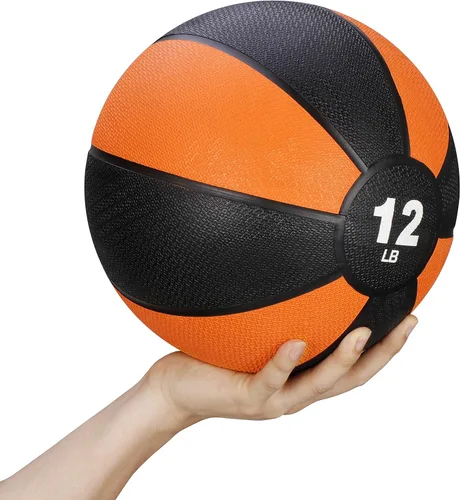 Vista 7 de HomGarden Pelota medicinal de entrenamiento de ejercicio de 6 libras para yoga, equilibrio, estabilidad, entrenamiento de fuerza
