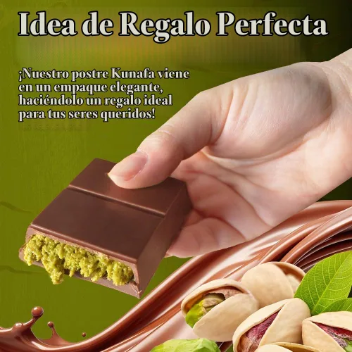 Vista 5 de Paquete Variado de Chocolate Dubai – 7 unidades, 3 de Chocolate con Leche, Oscuro y Blanco + 2 Obleas Dubai + 2 Mini Barras – Elegante Caja
