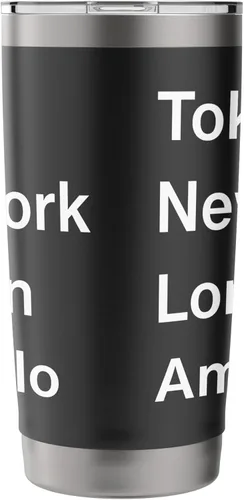 Vista 4 de Funny Amarillo City Stainless Steel Insulated Tumbler
