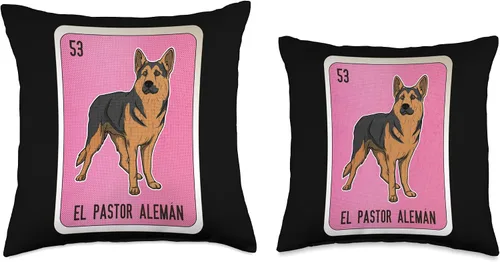 Vista 3 de El Pastor Aleman Mexican Slang Chicano Bingo Cards Throw Pillow