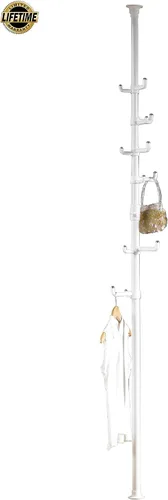 Vista 3 de PRINCE HANGER, Perchero de acero One Touch, perchero independiente, para ropa, sombreros, monedero, bolsos, para sala de estar, dormitorio, oficina