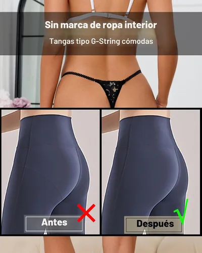 Vista 4 de Banamic Tangas de G-String para Mujer, Bragas T Back, Ropa Interior Sexy y Transpirable negro 258