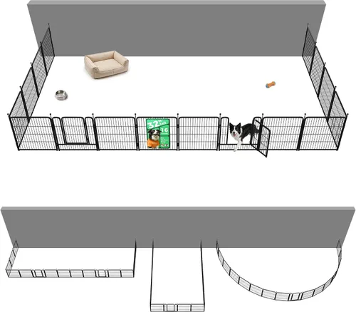 Vista 71 de FXW Rollick - Corralito para perros para patio, campamento con casa rodante, patentado, 24 pulgadas, 2 paneles Fácil instalación, resistente