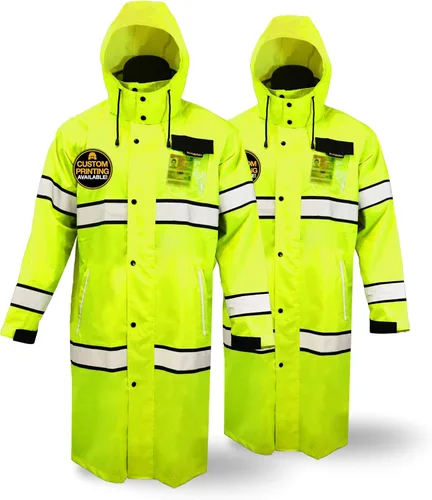Vista 11 de KwikSafety - Charlotte, NC - Chaqueta de lluvia TORRENT y gabardina ANSI OSHA clase 3 de alta visibilidad, equipo de lluvia Hi Vis