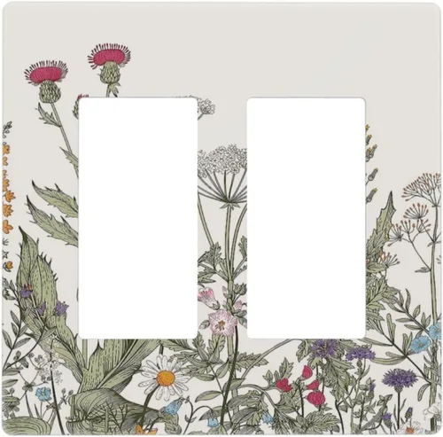 Vista 97 de Placa de pared eléctrica de 1 gang sin dispositivo en blanco, bohemio naranja vintage años 70 60s beige amanecer puesta de sol mediados de siglo