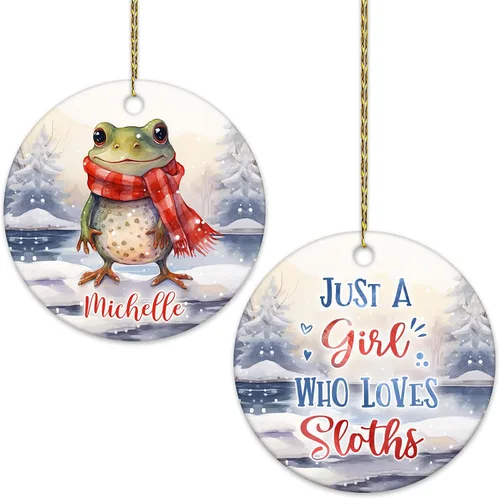 Vista 8 de Hyturtle Adorno de Navidad personalizado, con nombre personalizado, círculo de cerámica, para amantes de las abejas, decoración de árbol, regalo