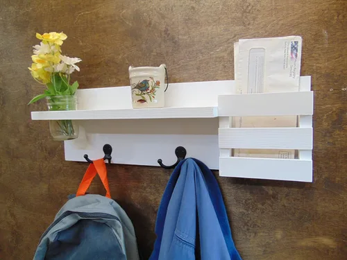 Vista 3 de Coat Hooks - Mail Holder - Shelf