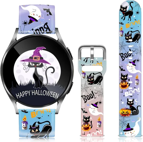 Vista 24 de Correa de reloj de 20 mm de Navidad compatible con Samsung Galaxy 6/5/5 Pro/4/4 Classic/3 (41 mm)/Active 1 y 2, tamaños 40 mm 41 mm 42 mm 44 mm 45