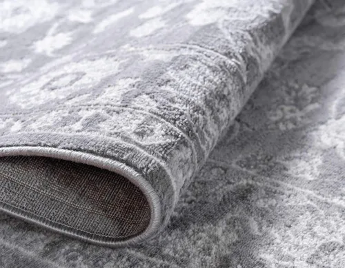 Vista 7 de Unique Loom Boston Collection - Alfombra rectangular de 2 x 3 pies y 1 pulgada, color gris y marfil