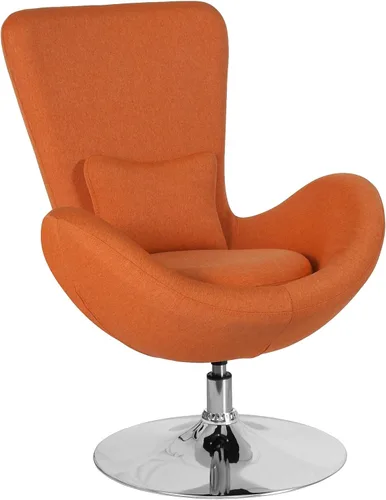 Vista 32 de Flash Furniture Egg Series Grey LeatherSoft Silla de recepción lateral Gris Leathersoft