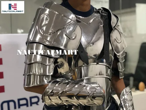 Vista 3 de Nautical-Mart Lady Cuirass - Traje de armadura de pecho con correa para brazo y pierna