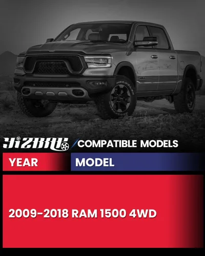 Vista 2 de YIZBAP 2 brazos de control superiores delanteros con rótula para RAM 1500 2WD 4WD 2006-2023, suspensión de elevación de 2-4 pulgadas, brazos