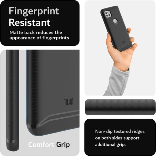 Vista 5 de TUDIA DualShield - Funda para teléfono Motorola One 5G ACE 2021, [Fusionar] a prueba de golpes, grado militar, doble capa, resistente, delgada, Mate
