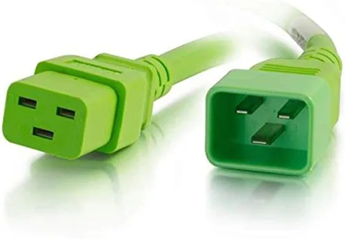 Vista 82 de Cable de alimentación C2G, cable de extensión corto, cable de extensión de alimentación, cable de alimentación de bloqueo, 10A, 250V, negro, 1 pie