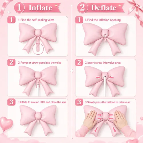 Vista 8 de 20 globos de lazo rosa, globos de corazón rosa bebé, globo en forma de corazón de 18 pulgadas, globo de lazo de 21 pulgadas para propuesta