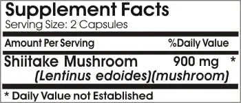Vista 2 de Hongo Shiitake 900mg/ 180 Cápsulas/ Puro/ por PureControl Supplements