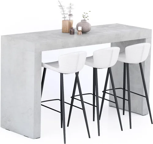 Vista 40 de Mobili Fiver Evolution - Mesa alta de bar de cocina fabricada en Italia Ahorra Espacio, Mesa de altura de mostrador montada en la pared para 1