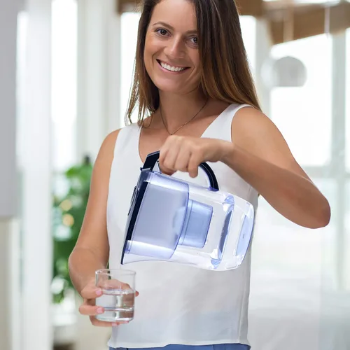 Vista 4 de EHM Jarra Aurora alcalina especial para agua, 0.92 galones, ionizador de agua potable con filtro de carbono activado, agua mineralizada, alcalina