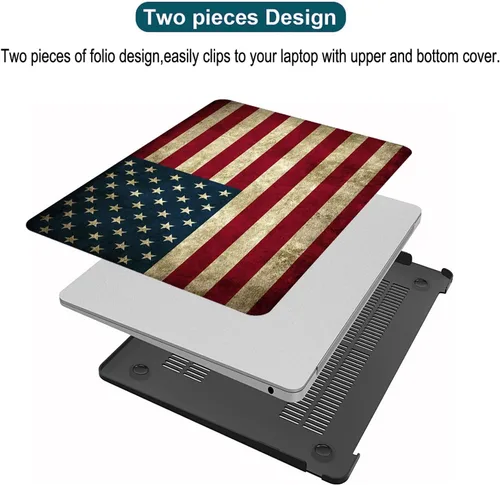 Vista 6 de Funda compatible con MacBook Air de 13 pulgadas 2022, 2021-2018 A2337 M1 A1932 A2179, carcasa de plástico duro duradero, cubierta de teclado