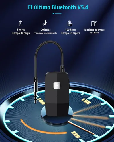 Vista 8 de Golvery, receptor Bluetooth (Bluetooth avanzado 4.1, A2DP) - adaptador de audio inalámbrico portable con entrada de 3,5 mm - disfruta la música