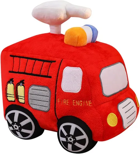 Vista 13 de Juguete de Carro de Ambulancia de Peluche Suave Camión Blanco Súper Lindo Peluche Excelentes Regalos para Niños o Fiesta de Cumpleaños 10.6 Pulgadas