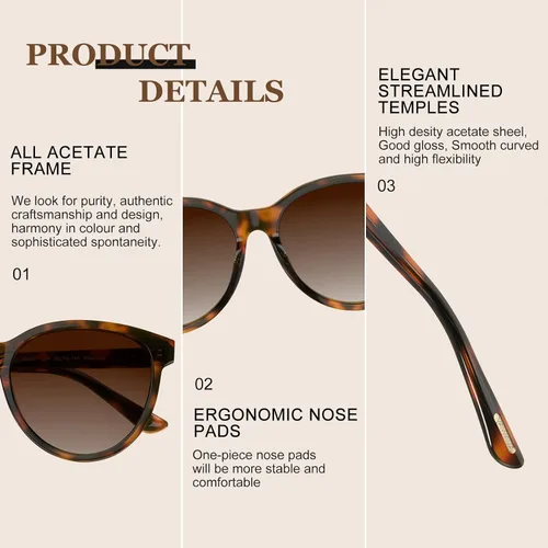 Vista 5 de AVAWAY Gafas de sol polarizadas para mujer, 100% protección UV, para conducir, golf, senderismo, navegación