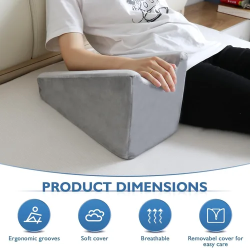 Vista 7 de Almohada de elevación de brazo, almohada de elevación de cuña de brazo excelente, almohada ergonómica de apoyo para codo para dormir, almohadilla