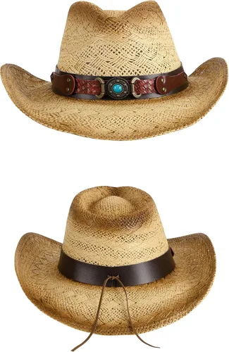 Vista 15 de Sombrero vaquero de paja con banda decorada, para disfraces de niños, de Simplicity