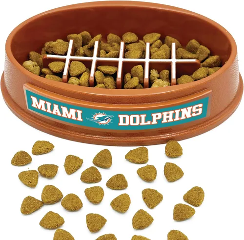 Vista 15 de NFL Super-Bowl Philadelphia Eagles - Cuenco de alimentación lenta para perros y gatos. Diseño de fútbol para una digestión saludable. Antideslizante