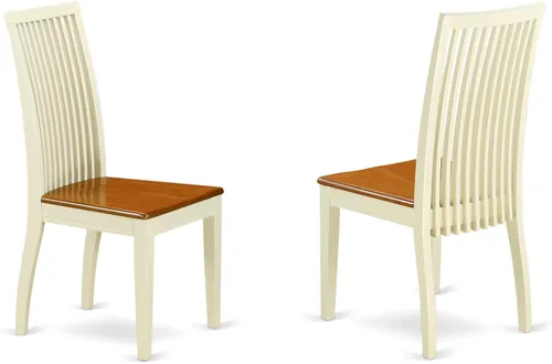 Vista 4 de East West Furniture AVIP5-BMK-W - Juego de mesa y sillas de cocina de 5 piezas, incluye una mesa de comedor ovalada con hoja de mariposa y 4 sillas
