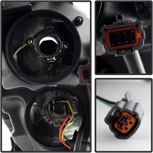 Vista 6 de ACANII - Para [modelo HID/Xenon] 2005-2006 Infiniti G35 Sedan G35X faros delanteros negros par conductor + lado del pasajero