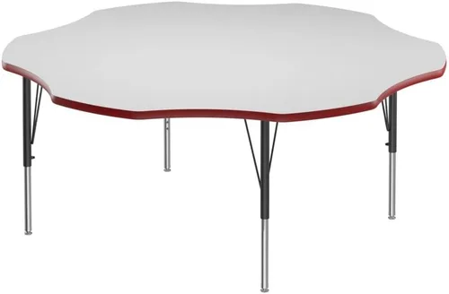 Vista 63 de Correll - Mesa rectangular de 24 x 36 pulgadas, mesa de actividades superior de borrado en seco, altura ajustable (19 a 29), laminado de alta