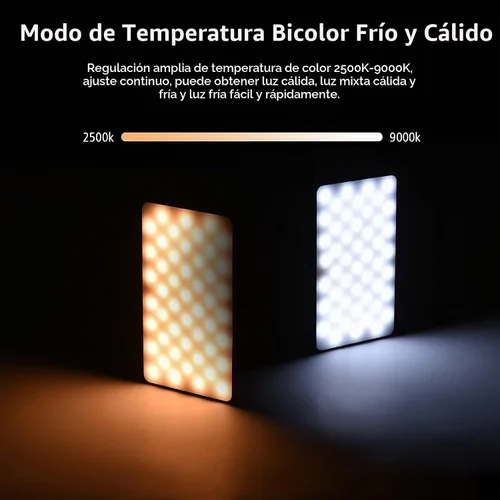Vista 3 de Andoer Iluminación video CRI95+2500K-9000K de la conferencia del kit de la luz del RGB LED W140