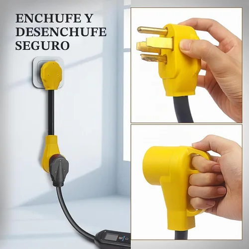 Vista 6 de Cable adaptador de cargador NEMA 14-30P a 14-50R EV - 4 clavijas