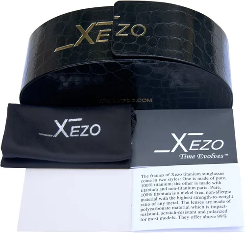 Vista 6 de Xezo Incognito - Gafas de sol polarizadas de titanio color negro