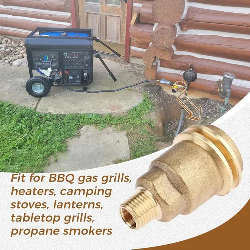 Vista 4 de Tuerca Macho 5042 QCC1, Adaptador de Manguera de Conexión de Gas Propano con Rosca de Tubería Macho de 1/4" Conexiones de Conexión Rápida de Propano