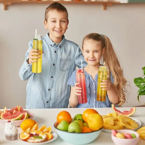 Vista 6 de Lallisa - 24 botellas sensoriales vacías de 13.5 onzas con tapas, botella de plástico transparente