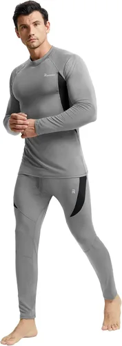 Vista 9 de romision 2 Pack Thermal Underwear for Men Long Johns Fleece Lined Hunting Gear Bottom Top Set Base Layer Cold Weather XS-4XL