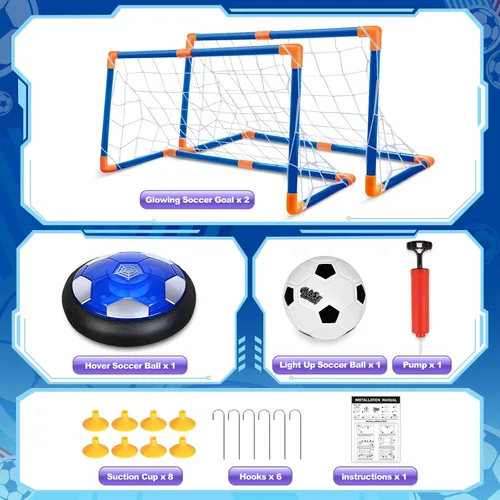 Vista 2 de Juguetes de Pelota de Fútbol para Niños de 3 4 5 6 7 8-12 Años, Set de Pelota de Fútbol Flotante con Pelotas de Fútbol Flotantes, Pelotas de Fútbol
