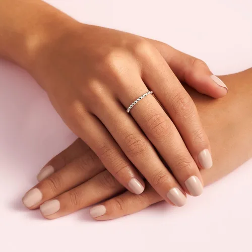 Vista 6 de PANDORA Joyería - Anillo de cuentas - Regalo para ella - Plata de ley, Metal