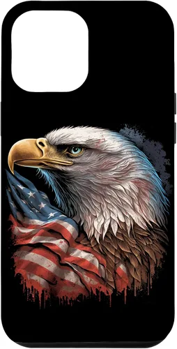 Vista 25 de Funda patriótica para iPhone 16 con diseño de ojos de águila calva americana
