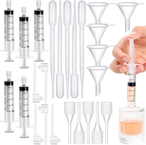 Vista 12 de 10 piezas de kit de herramientas de recarga de perfume, herramientas de transferencia de dispensador de perfume de plástico, juego de herramientas
