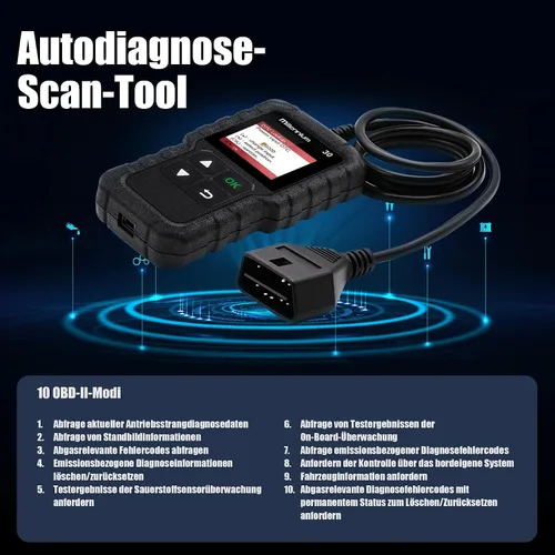 Vista 4 de LAUNCH Millennium 30 OBD2 escáner, lector de código de coche con funciones OBD2 completas, herramienta de diagnóstico de coche de luz